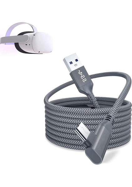 Yüksek Hızlı Veri Aktarımı ve Hızlı Şarjlı Quest 2 Bağlantı Kablosu Için 5M/16FT USB 3.0 C, Vr Veri Kablosu Hattı (Yurt Dışından) modelleri