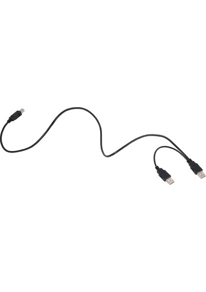 Yazıcı ve Tarayıcı ve Harici Sabit Disk Sürücüsü Için Çift USB 2.0 Erkek - Standart B Erkek Y Kablosu 80CM (Yurt Dışından)