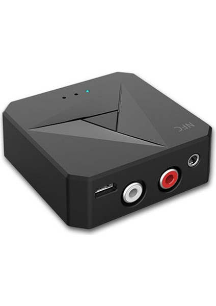 Bluetooth 5.0 Alıcı Verici 3.5mm Aux Jack Rca Müzik Kablosuz Ses Adaptörü Eller Serbest Çağrı Mikrofon Nfc Araba Tv (Yurt Dışından)