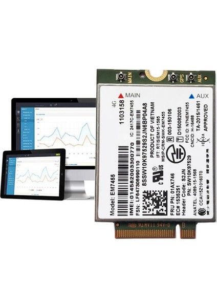 EM7455 Wifi Kartı 01AX746 Lte 3g 4g Kartı X1 Karbon 5th Gen X270 T470 T470S T470P T570 L570 L470 P51 P71 (Yurt Dışından) fırsatları