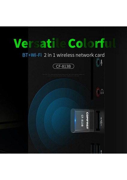 USB Wifi Bluetooth Adaptörü 650MBPS Dual Band 2.4/5ghz Pc/dizüstü Bilgisayar/masaüstü Için Mini Wifi Adaptörü (Yurt Dışından)