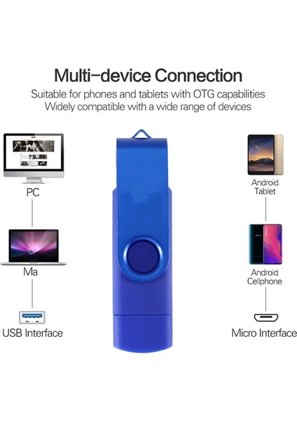 Flash Disk, Oksitlenmiş Klips (Usb+Tip C) 3.0 64GB Flash Bellek U Disk, Android Cihaz/pc/tablet/(Yeşil) (Yurt Dışından)