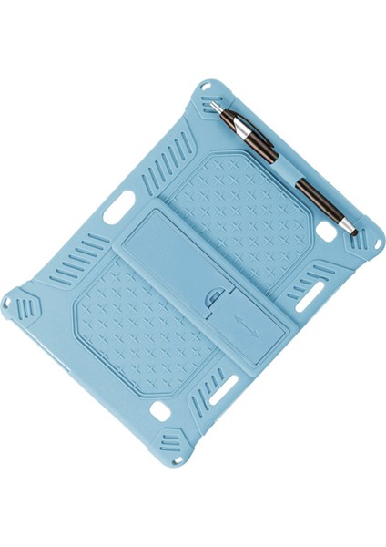 M30 M30 Pro 10.1 Inç Tablet Koruma Kılıfı Için Silikon Kılıf Kalemli Ayarlanabilir Tablet Standı (Açık Mavi) (Yurt Dışından)