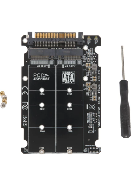 2'si 1 Arada M.2 Nvme Sata U2PCB M.2 Nvme SSD Anahtar B Ssd Dönüştürücü (Yurt Dışından)