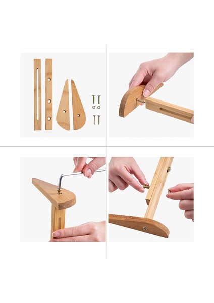 Dizüstü Standı Ahşap Braket Ayarlanabilir Braket Braketi Masaüstü Bilgisayar Artırma Rafı Soğutma Tabanı Ped Braketi Braketi (Yurt Dışından)