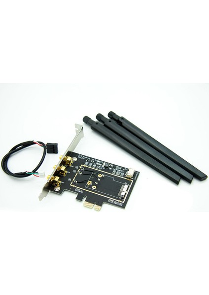 Broadcom BCM94360CSAX BCM943602CS BCM94331CSAX Wlan Kartı Masaüstü Pcı-E Dönüştürücü Adaptör + Wifi Kartı Için Anten (Yurt Dışından)