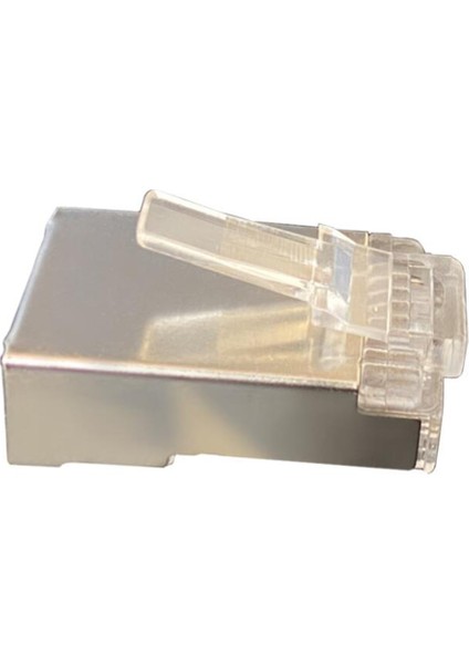 100 Adet RJ45 Korumalı Konnektör Cat6 3u Delik Ağ RJ45 Ethernet Kablosu 23AWG Kristal Kafa 8 Hat Yuvası (Yurt Dışından)