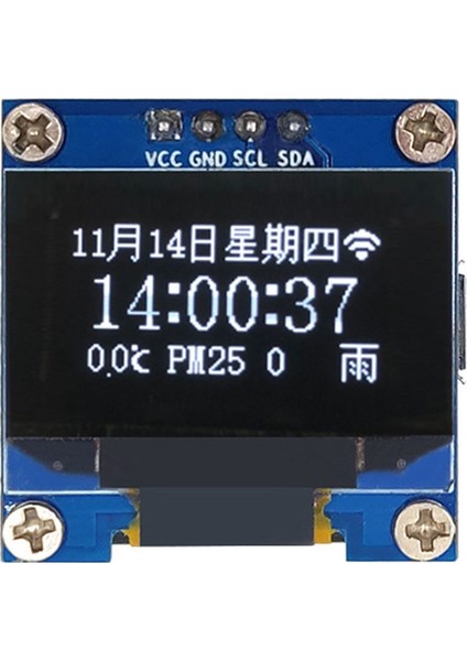 ESP8266 Wifi Saat Modülü 0.96 Inç OLED LCD Ekran Ekran ESP-12F Dıy Hava Tahmini Iıc I2C Arayüzü 5 V ESP12F (Yurt Dışından)