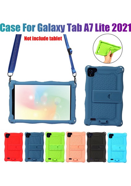 Galaxy Tab A7 Lite 2021 Için Tablet Kılıfı 8.7 Inç T220 T225 Silikon Kılıf Kalemli ve Askılı Tablet Standı (D) (Yurt Dışından) fiyatları
