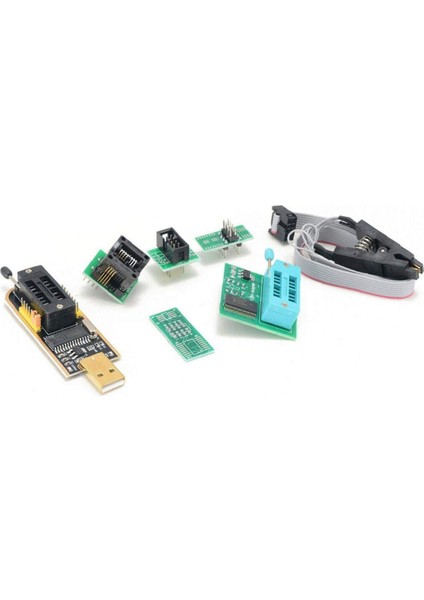 CH341A Bıos USB Programcı Sop8 Dıp8 1.8V Dönüşüm Soketi 8-Pin Test Klipsi Seti Veya Anakart Için (Yurt Dışından) modelleri