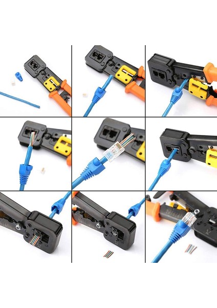 RJ45/RJ12, Cat5, CAT5E, Cat6 Konnektörleri Için Sıkma Aleti Geçişli Cat5 CAT5E Cat6 Sıkma Aleti Için (Yurt Dışından) modelleri