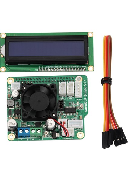 Nanodlp Shield V1.1 Işıkla Sertleşen Genişletme Kartı + 1602A Ekran IIC/I2C Seti 3D Yazıcı Aksesuarları Için (Yurt Dışından)