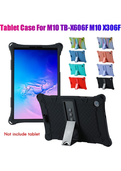 M10 TB-X606F/M10 X306F Için Tablet Kılıfı 10,3 Inç Tablet Düşme Önleyici Kılıf, Tablet Standı ve Kalemli (Mor) (Yurt Dışından)