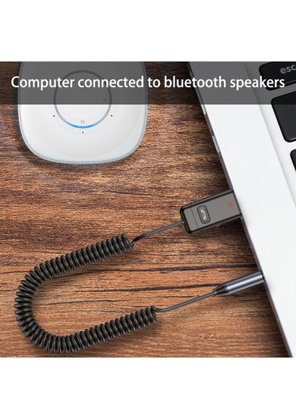 C11 Bluetooth Adaptörü Taşınabilir Araç Ses Aux Eller Serbest Çağrı 2 In 1 USB Bluetooth Ses Alma Verici Adaptörü (Yurt Dışından)