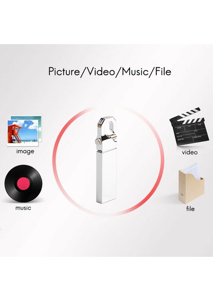 USB Flash Sürücü 16 GB USB 2.0 Mini Taşınabilir Yüksek Hızlı Metal Su Geçirmez Kalem Sürücü Büyük Kapasiteli Pc Dizüstü U Disk (Yurt Dışından)
