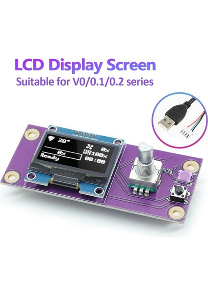 Voron V0 V0.1 V0.2 3D Yazıcı Aksesuarları Için 1,3 Inç OLED Ekran / Rgb Işık Akıllı Ekran (Yurt Dışından)