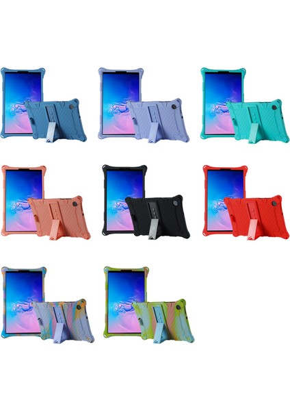M10 TB-X606F/M10 X306F Için Tablet Kılıfı 10,3 Inç Tablet Düşme Önleyici Kılıf, Tablet Standı ve Kalemli (Mor) (Yurt Dışından)