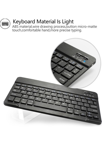 Bluetooth 3.0 Kablosuz Klavye Kılıfı Koruyucu Kılıf Pro 10.5/ Air3 10.5/ 10.2 Için Taşınabilir Klavye (Yurt Dışından)