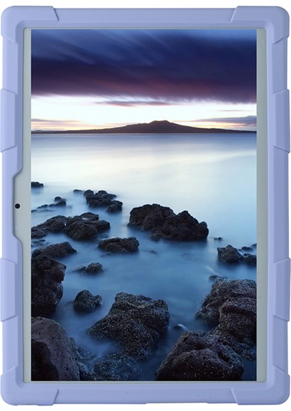 M30 M30 Pro Için Tablet Kılıfı 10.1 Inç Tablet Silikon Kılıf Kalemli Ayarlanabilir Tablet Standı (Mor) (Yurt Dışından)