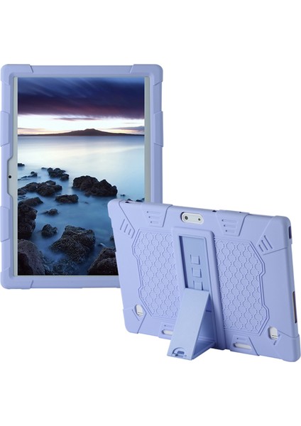 M30 M30 Pro Için Tablet Kılıfı 10.1 Inç Tablet Silikon Kılıf Kalemli Ayarlanabilir Tablet Standı (Mor) (Yurt Dışından)