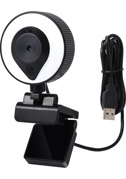W20 Dolgu Işığı Kamerası 2k Hd Dahili Mikrofon Otomatik Odaklama USB Bilgisayar Dolgu Işığı Ağ Güzellik Canlı Kamera (Yurt Dışından)