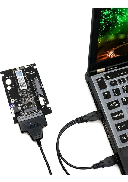 2 Bağlantı Noktalı M.2 Ngff Anahtar B ve Msata Ssd'den USB 2.0 Adaptör Dönüştürücü Okuyucu Kartına (Yurt Dışından)