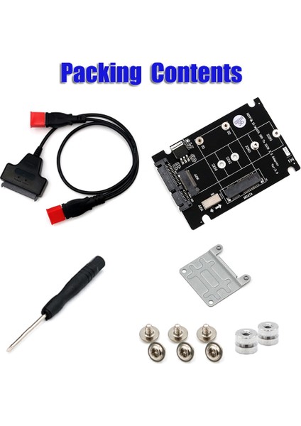 2 Bağlantı Noktalı M.2 Ngff Anahtar B ve Msata Ssd'den USB 2.0 Adaptör Dönüştürücü Okuyucu Kartına (Yurt Dışından)