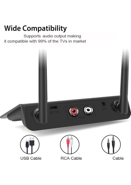 Csr Bluetooth 5.0 Adaptörü Bluetooth Alıcı Verici Ikisi Bir Arada Csr Çip Ll Aac Kablosuz Ses Adaptörü Dongle (Yurt Dışından)