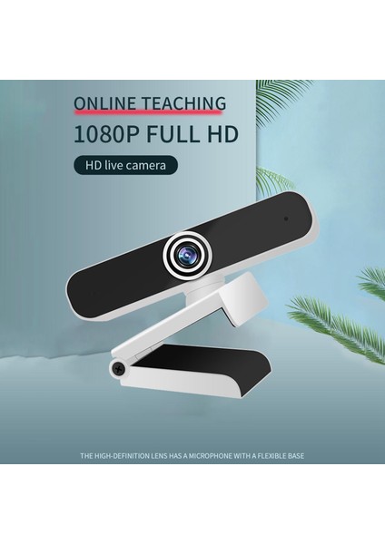 1080P Web Kamerası Mikrofonlar Pc Için Full Hd Video Kamera USB Tak Geniş Açı Tak ve Çalıştır Canlı Video Çevrimiçi Kursu (Yurt Dışından)