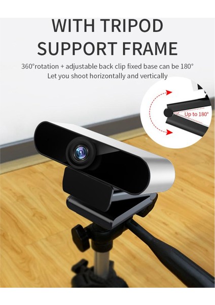 1080P Web Kamerası Mikrofonlar Pc Için Full Hd Video Kamera USB Tak Geniş Açı Tak ve Çalıştır Canlı Video Çevrimiçi Kursu (Yurt Dışından)