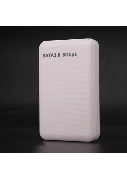 2,5 Inç Usb3.0 Sata 3.0 HDD Sabit Disk Sürücüsü Kutusu Harici HDD Muhafaza Kutusu Aracı 6gbps Desteği 3 Tb Uasp Protokolü-Beyaz (Yurt Dışından)