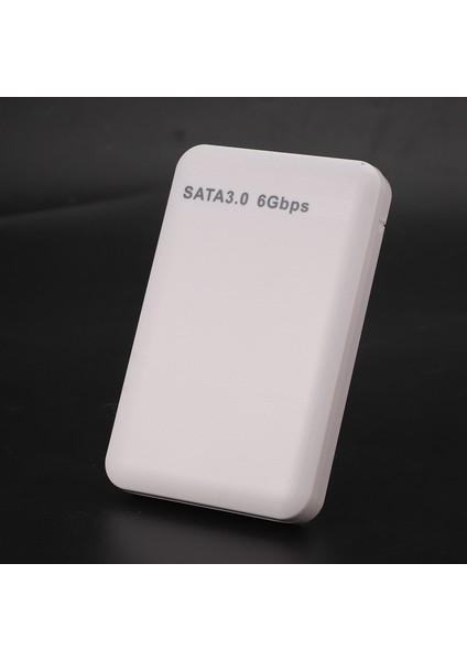 2,5 Inç Usb3.0 Sata 3.0 HDD Sabit Disk Sürücüsü Kutusu Harici HDD Muhafaza Kutusu Aracı 6gbps Desteği 3 Tb Uasp Protokolü-Beyaz (Yurt Dışından)