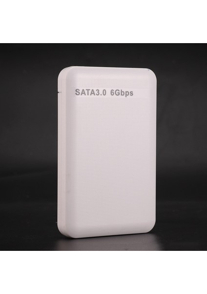 2,5 Inç Usb3.0 Sata 3.0 HDD Sabit Disk Sürücüsü Kutusu Harici HDD Muhafaza Kutusu Aracı 6gbps Desteği 3 Tb Uasp Protokolü-Beyaz (Yurt Dışından)