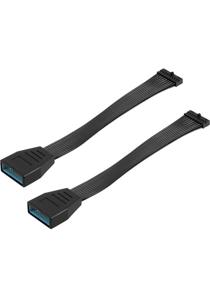 2 Adet Küçük Mini USB 3.0 19/20PIN Dahili Uzatma Başlık Adaptör Kablosu USB 20PIN Uzatma Kablosu Anakart Için 15 cm (Yurt Dışından)