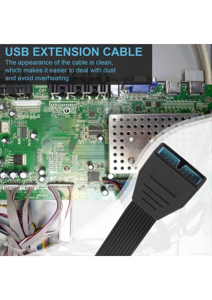 2 Adet Küçük Mini USB 3.0 19/20PIN Dahili Uzatma Başlık Adaptör Kablosu USB 20PIN Uzatma Kablosu Anakart Için 15 cm (Yurt Dışından) fiyatları