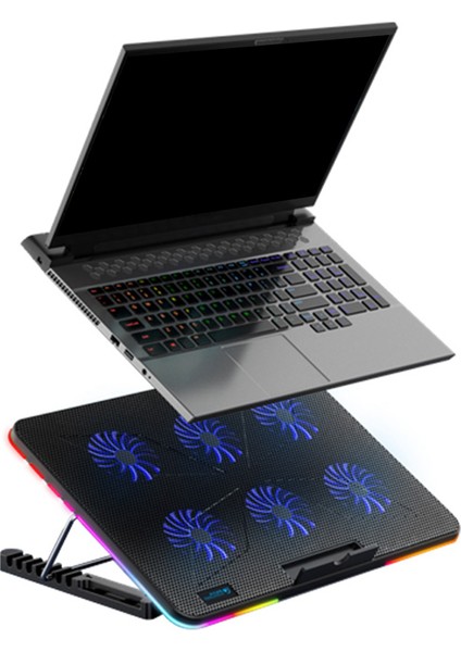 Dizüstü Bilgisayar Soğutma Pedi. 11-17,3 Inç Laptoplara Uygun, Açısı Ayarlanabilir Laptop Fanı, Telefon Tutuculu (Yurt Dışından) modelleri
