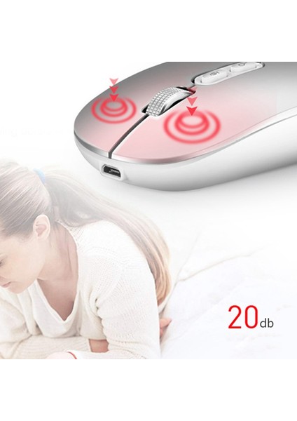 Kablosuz Ses Fare 1600 Dpı 2.4g Akıllı Aı Ses Çeviri Şarj Edilebilir Ergonomik Bilgisayar Pc Faresi Dizüstü Gümüş (Yurt Dışından) indirimleri