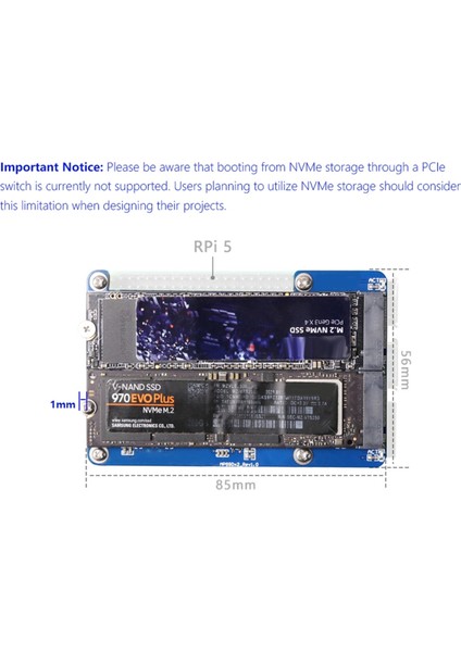 MPS2280D+KILIF+SSD Isı Emici 5 Pcıe'den M.2'ye Çift Nvme SSD Hat Desteği 2280/2242/2230 SSD (Yurt Dışından)