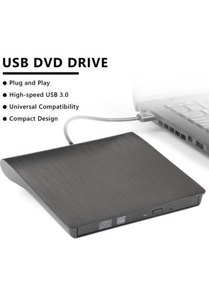 Harici CD DVD Sürücüsü Kılıflı USB 3.0 Optik Sürücü Taşınabilir Ince CD Rw Rom Sürücüsü Oynatıcı Burner Writer Rewriter Yüksek Hızlı Pro Dizüstü Bilgisayar Pc Dizü (Yurt Dışından) fiyatları