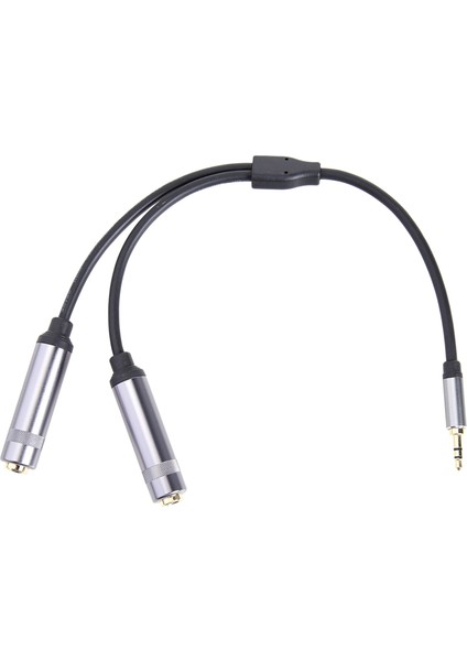 3.5mm Çift 6.35MM Ses Kablosu Adaptörü 3.5mm 6.35MM Jack Splitter Ses Kablosu Bilgisayar Mikser Amplifikatör Hoparlör (Yurt Dışından)