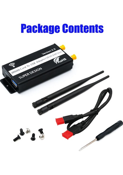 Wwan/lte/4g Modülü Için Yuvalı Harici Ağ Kartı Ngff (M.2) - USB 3.0 Kablosuz Wifi Adaptörü (Yurt Dışından)