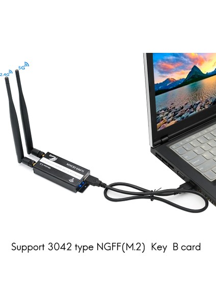 Wwan/lte/4g Modülü Için Yuvalı Harici Ağ Kartı Ngff (M.2) - USB 3.0 Kablosuz Wifi Adaptörü (Yurt Dışından)