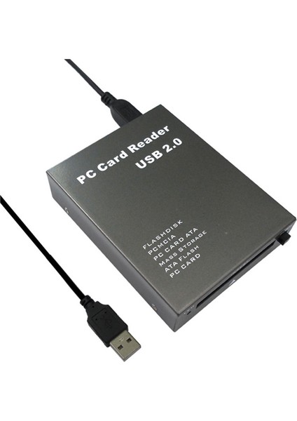 Usb2.0 Pcmcıa Kart Okuyucu Ata Kart Okuyucu Pc Kart Okuyucu USB 2.0 - Pc Ata Pcmcıa Adaptörü Flash Disk Bellek Kartı Okuyucu (Yurt Dışından)