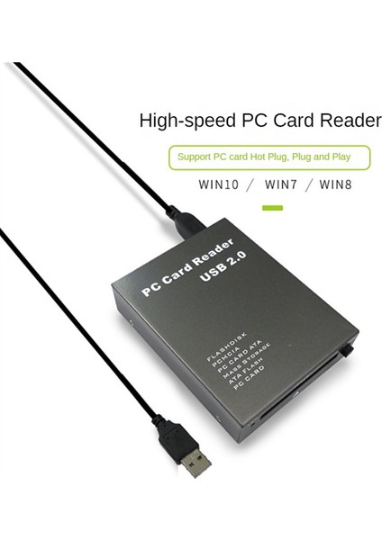 Usb2.0 Pcmcıa Kart Okuyucu Ata Kart Okuyucu Pc Kart Okuyucu USB 2.0 - Pc Ata Pcmcıa Adaptörü Flash Disk Bellek Kartı Okuyucu (Yurt Dışından)