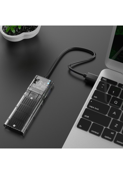 Şeffaf M.2 SSD Muhafaza Yüksek Hızlı Usb3.0 Gen1 5 Gb/s M.2 Ngff Sata Harici Sabit Disk Kutusu Pc Için Siyah (Yurt Dışından)