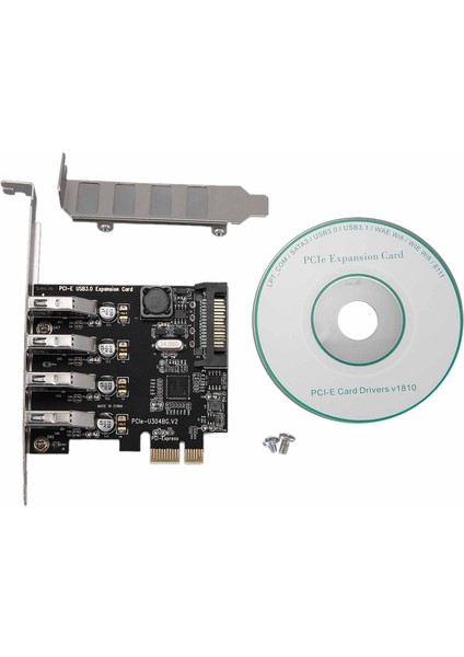 4 Port Usb3.0 Genişletme Kartı 5 Gbps Pci-E Pci Express Adaptör Dönüştürücü Pcie X1 X4 X8 X16 Windows 7/8/8.1/10/xp/vista (Yurt Dışından)
