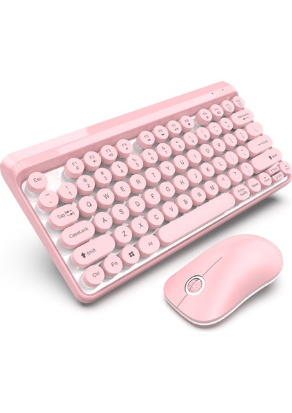 L100 2.4g Ince Optik Kablosuz Klavye ve Fare Mini Multimedya Klavye Fare Kombinasyonu Pc Dizüstü Bilgisayar Için Set (Pembe) (Yurt Dışından) fiyatları