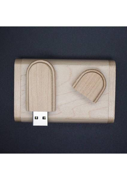 128GB USB Stick USB 2.0 Stick Ahşap Tutuculu Ahşap Rengi (Yurt Dışından)