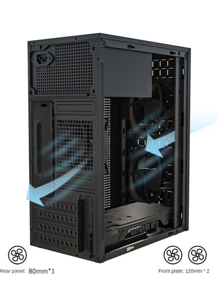 Mını Bilgisayar Kasası M-Atx/ıtx Bilgisayar Pc Usb2.0 Şasi Desteği SSD 3.5 Inç HDD Mini Psu Kılıfı (Yurt Dışından)