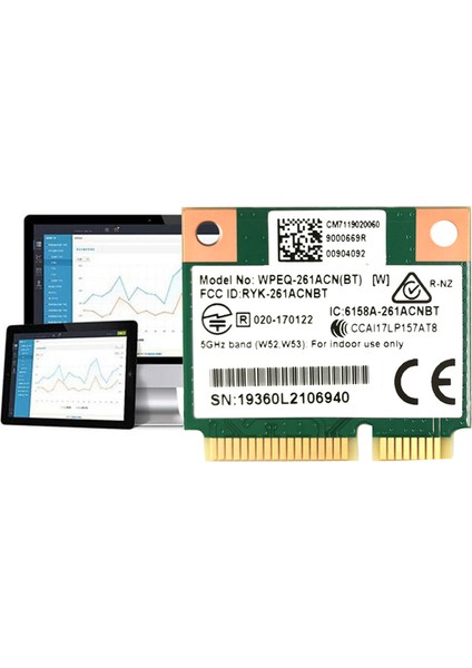 QCA6174 WPEQ-261ACN(BT) Wıfı Kartı 802.11AC 867M QCA6174 Bluetooth 4.2 Wıfı 5 Mini Pcıe Kablosuz Kartı (Yurt Dışından)